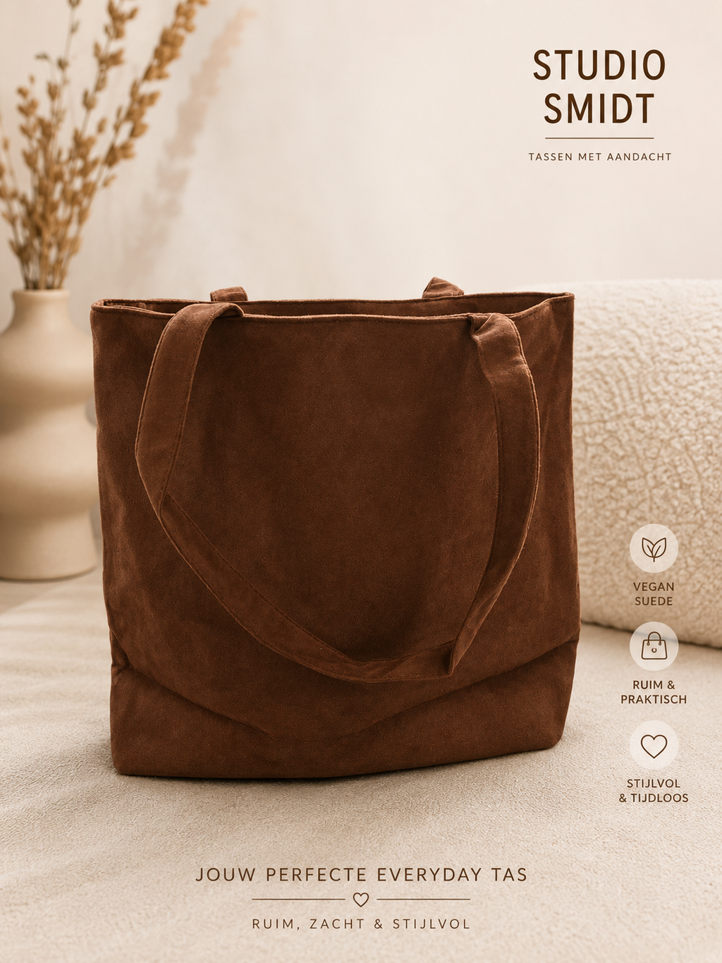 Shopper met suède look