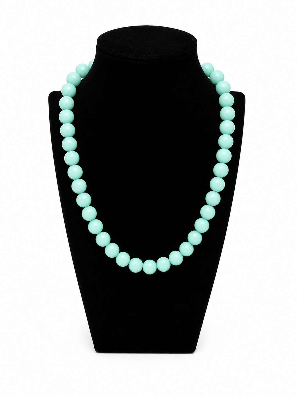 Blauwe parelketting
