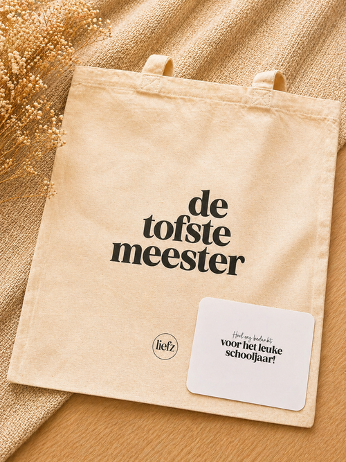 Canvas tas "De tofste meester"