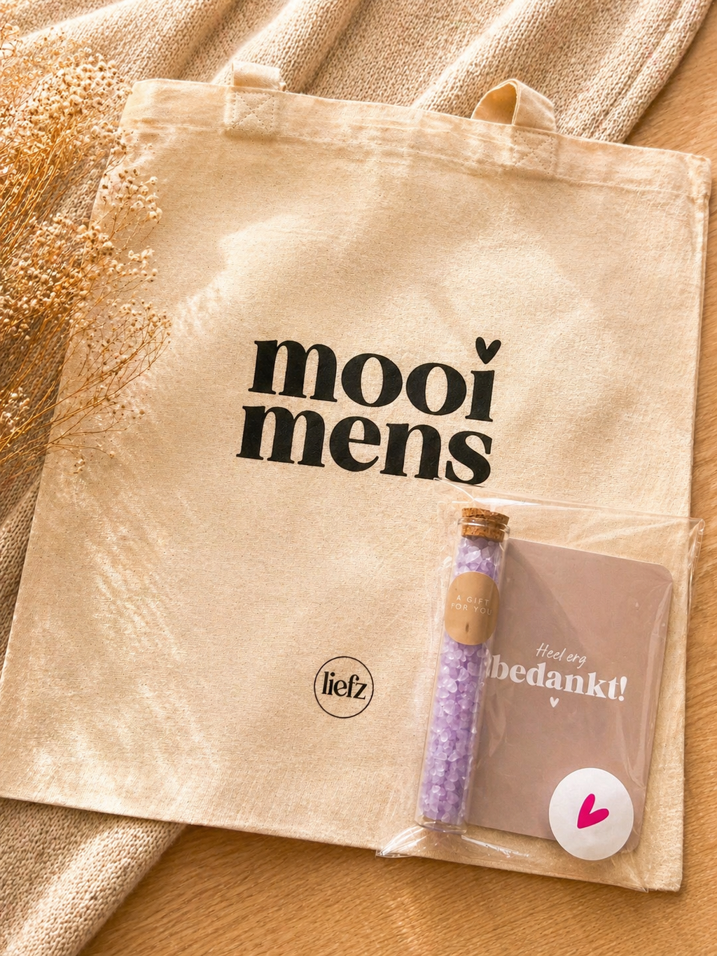 Canvas tas "Mooi mens"