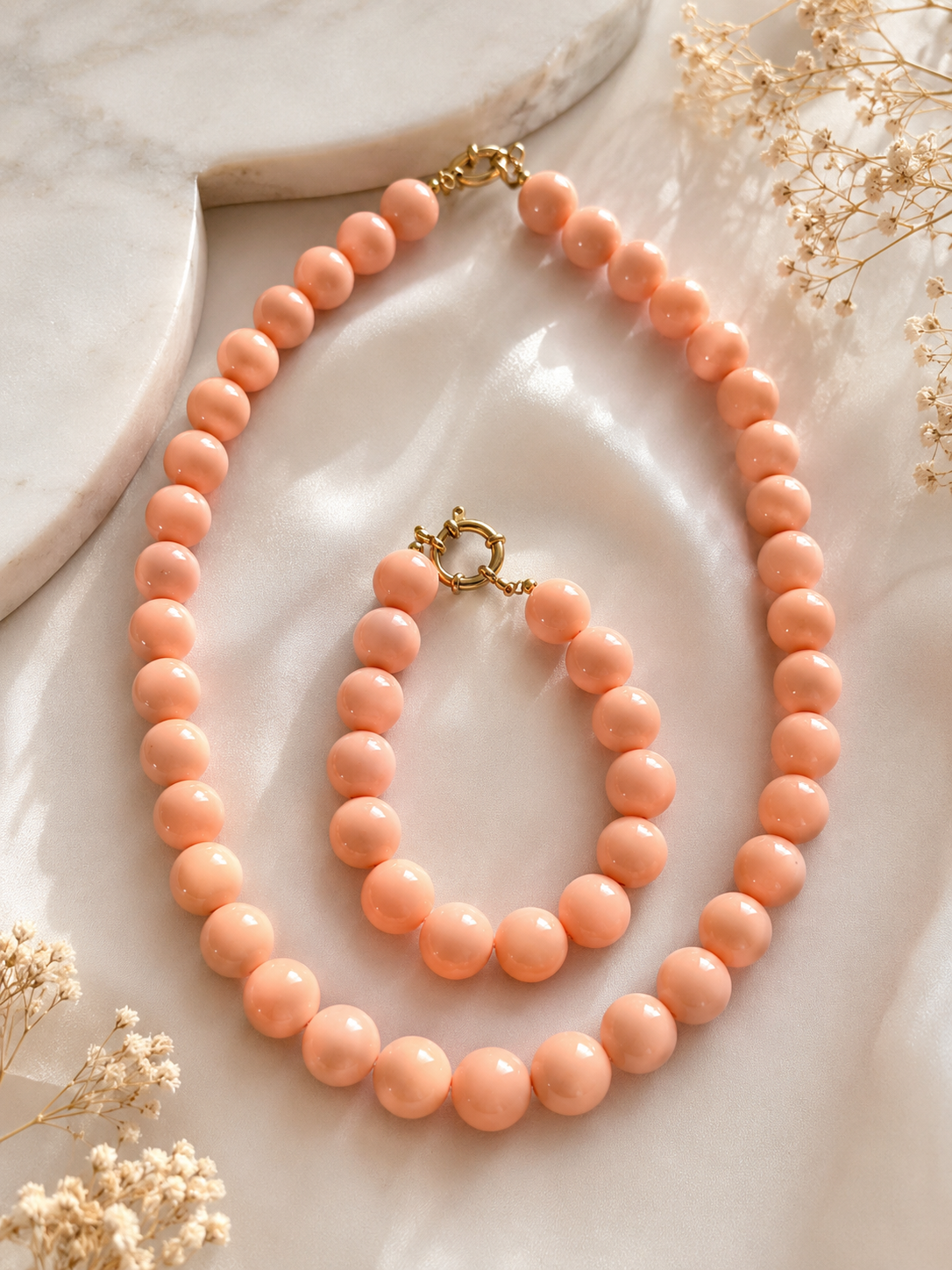 Oranje parelketting