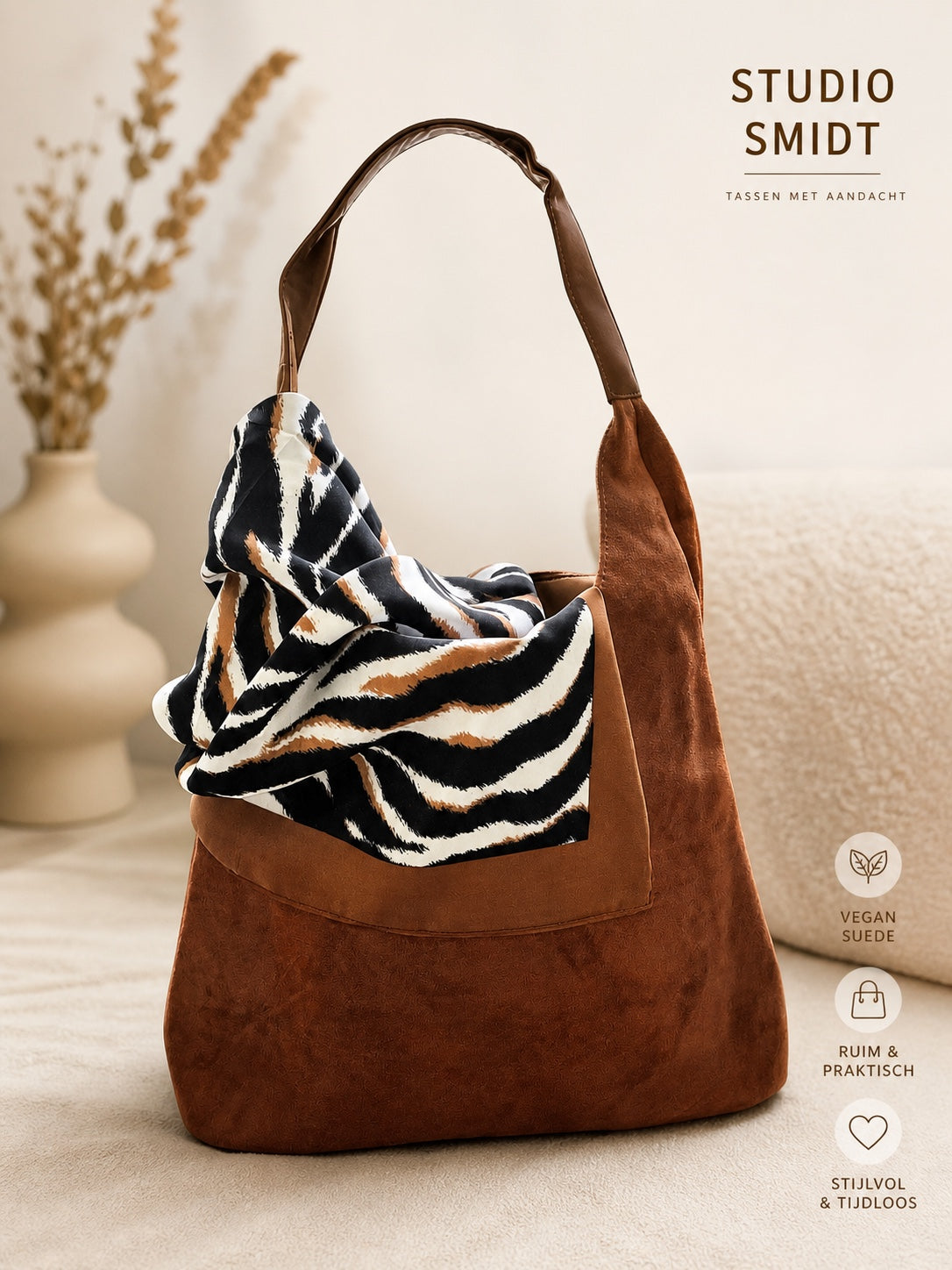 Stijlvolle suède look tas