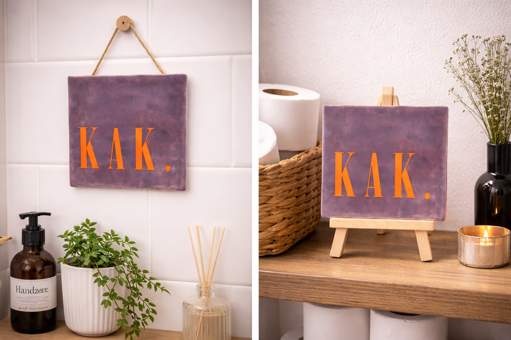 Tegeltje met tekst -KAK - perfect cadeau voor hem of haar